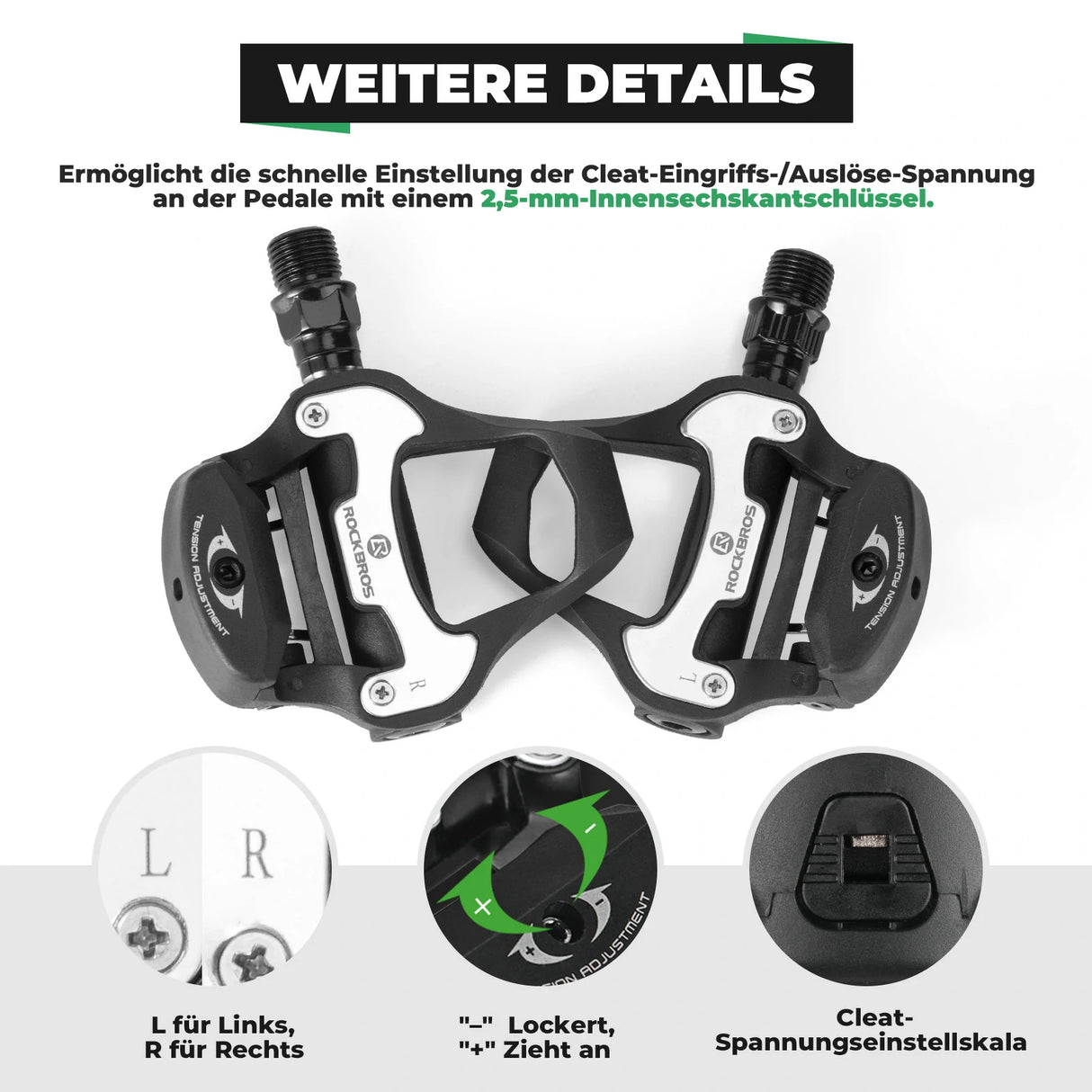 SPD Fahrradpedale 146g Leichtgewicht – LOOK KEO Kompatibel