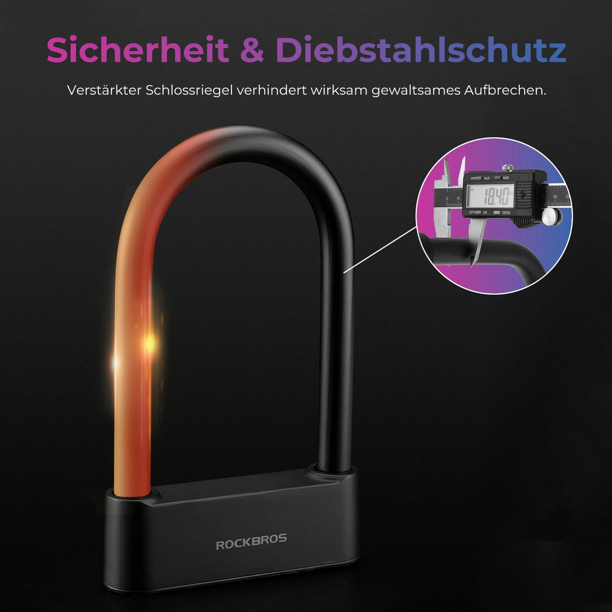 Fingerabdruck-Bügelschloss – IP6 Wasserdicht, Bluetooth & USB-Aufladung