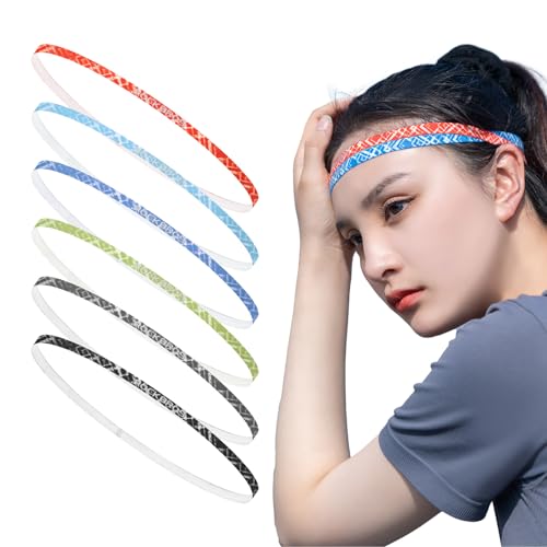 Stirnband Sport Schweißband Haarband 6 Stück – 50-76 cm