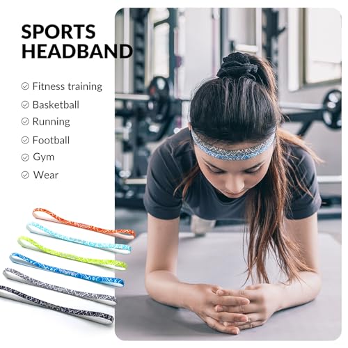 Stirnband Sport Schweißband Haarband 6 Stück – 50-76 cm
