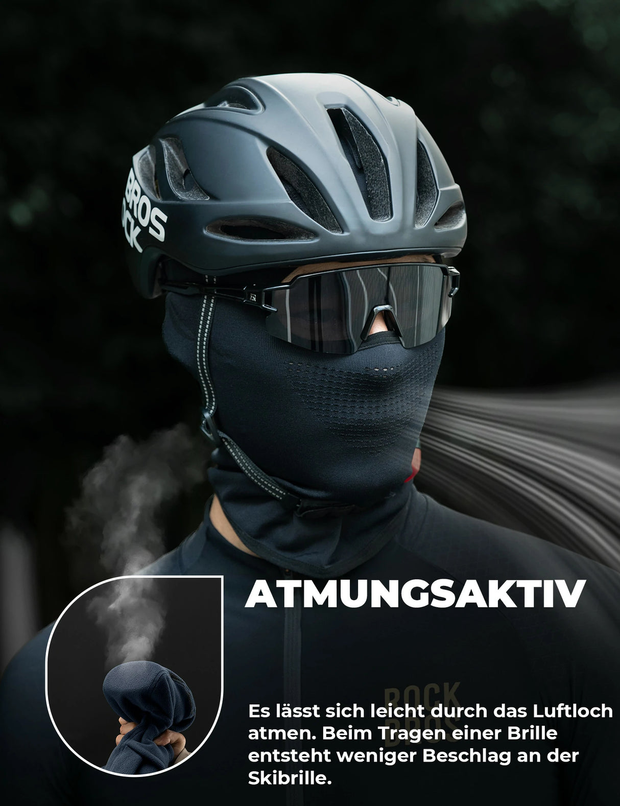 Sturmhaube Balaclava – Atmungsaktive Skimaske in Schwarz‑Grau