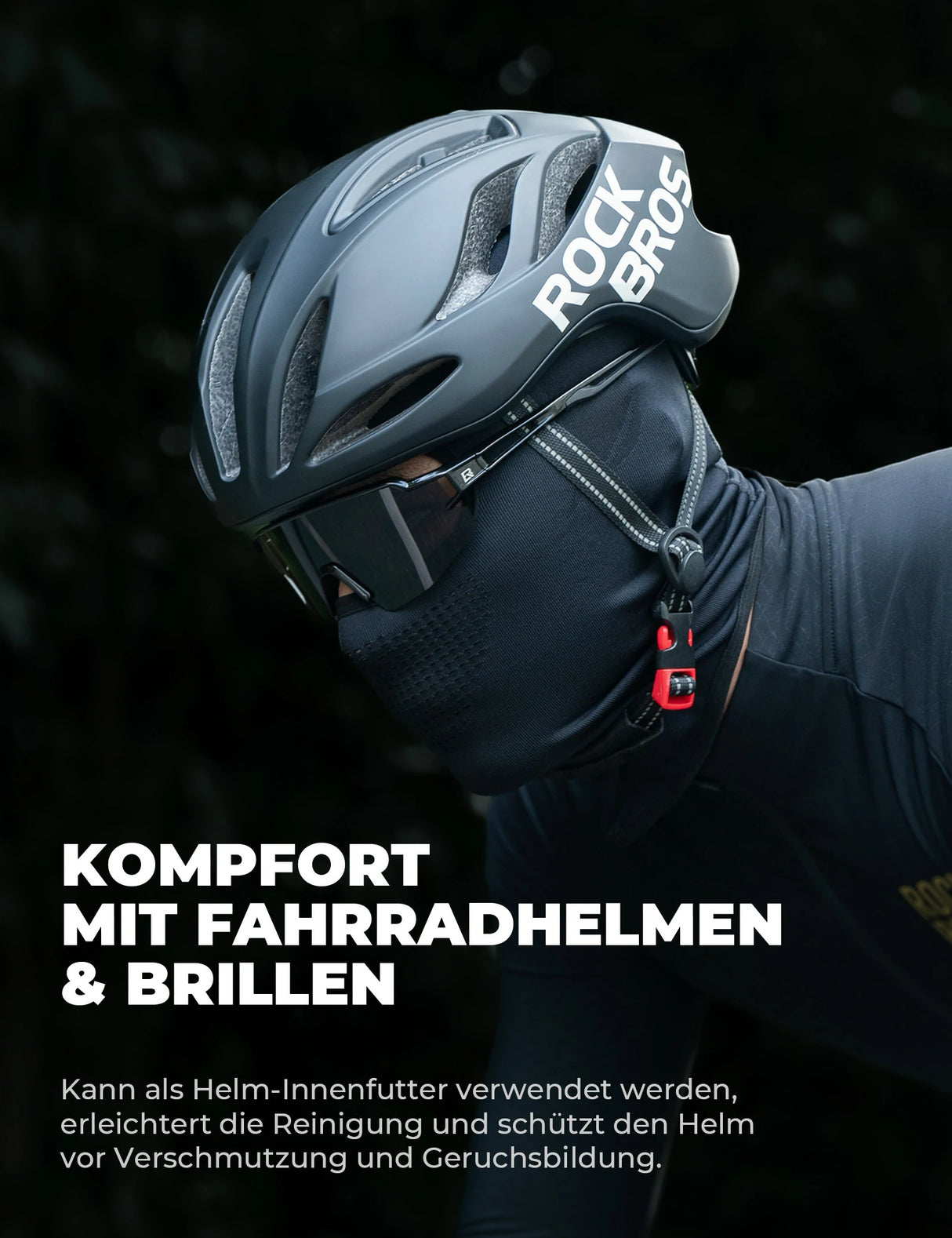 Sturmhaube Balaclava – Atmungsaktive Skimaske in Schwarz‑Grau