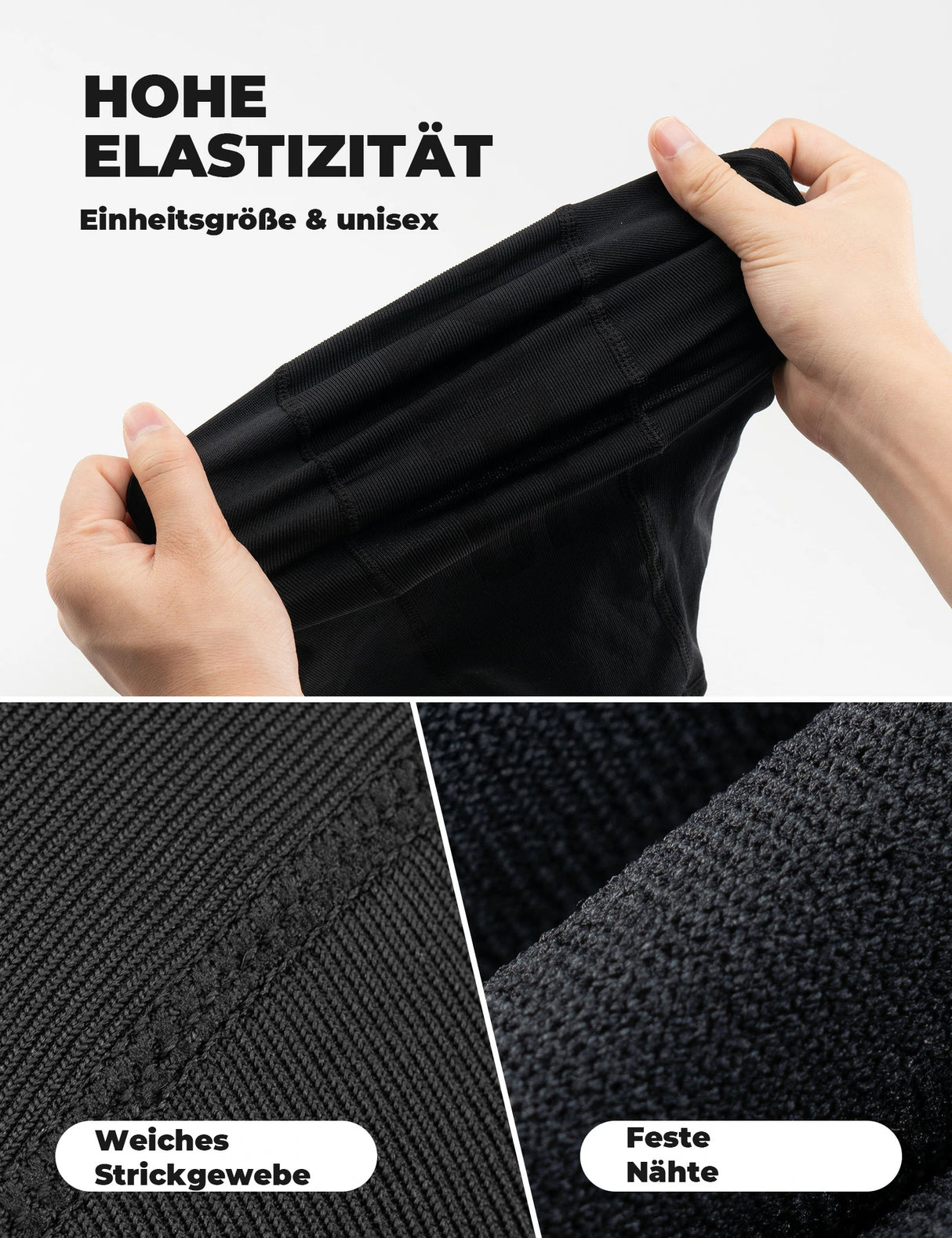 Sturmhaube Balaclava – Atmungsaktive Skimaske in Schwarz‑Grau