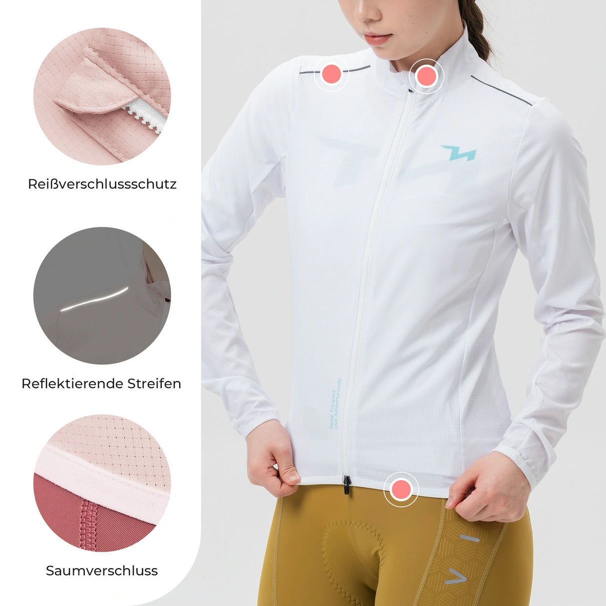TVI Fahrradjacke Damen – Atmungsaktiv, leicht & winddicht