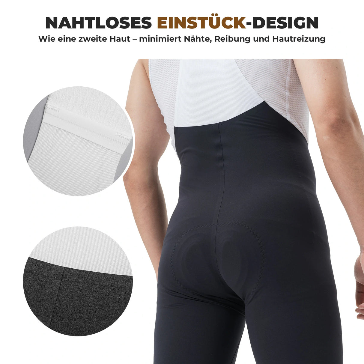 Herren Trägerhose (Bib Shorts) – Gepolstert, atmungsaktiv & schnelltrocknend