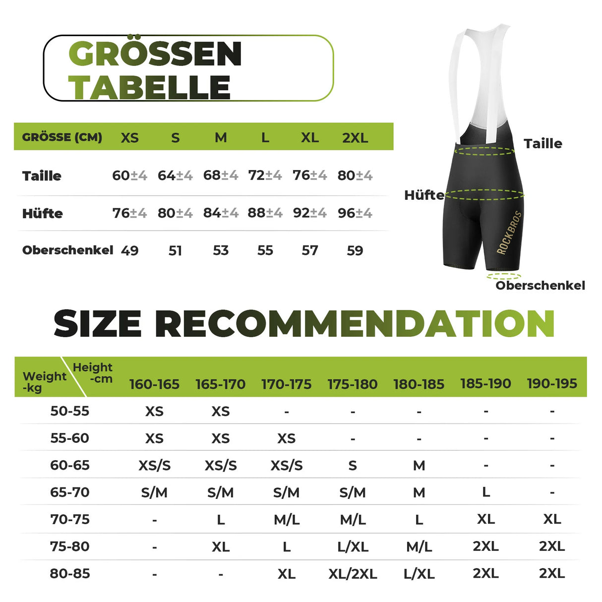 Trägerhose Fahrradhose mit Sitzpolster Herren – Nahtlos & atmungsaktiv