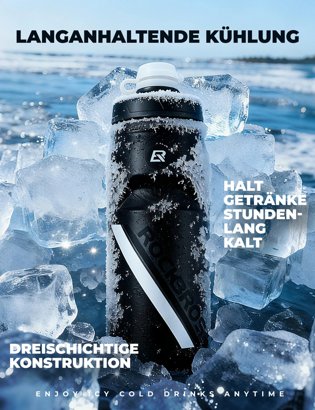 Fahrrad‑Trinkflasche 620 ml – 5 h Kühlhaltung