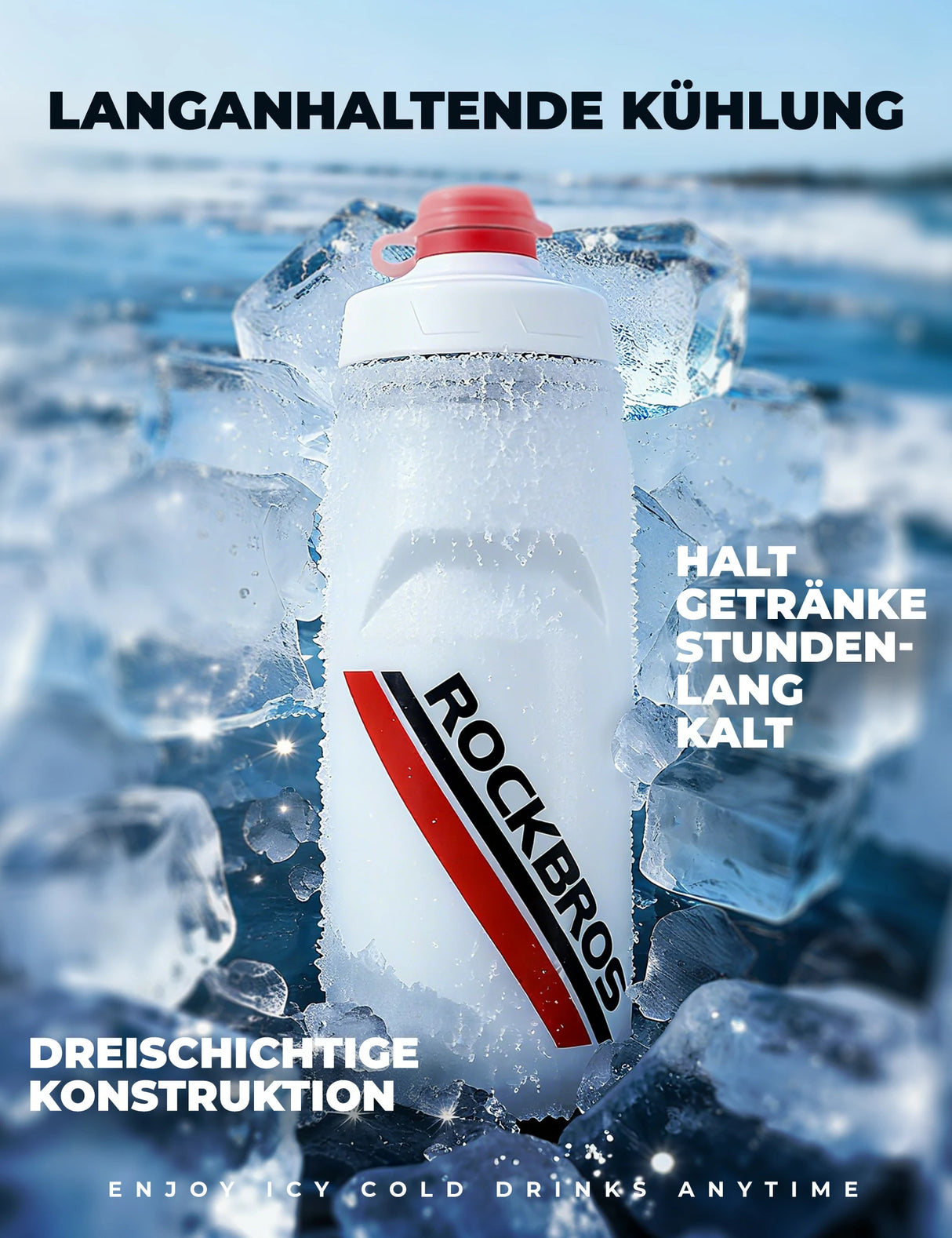 Fahrrad‑Trinkflasche 620 ml – 5 h Kühlhaltung