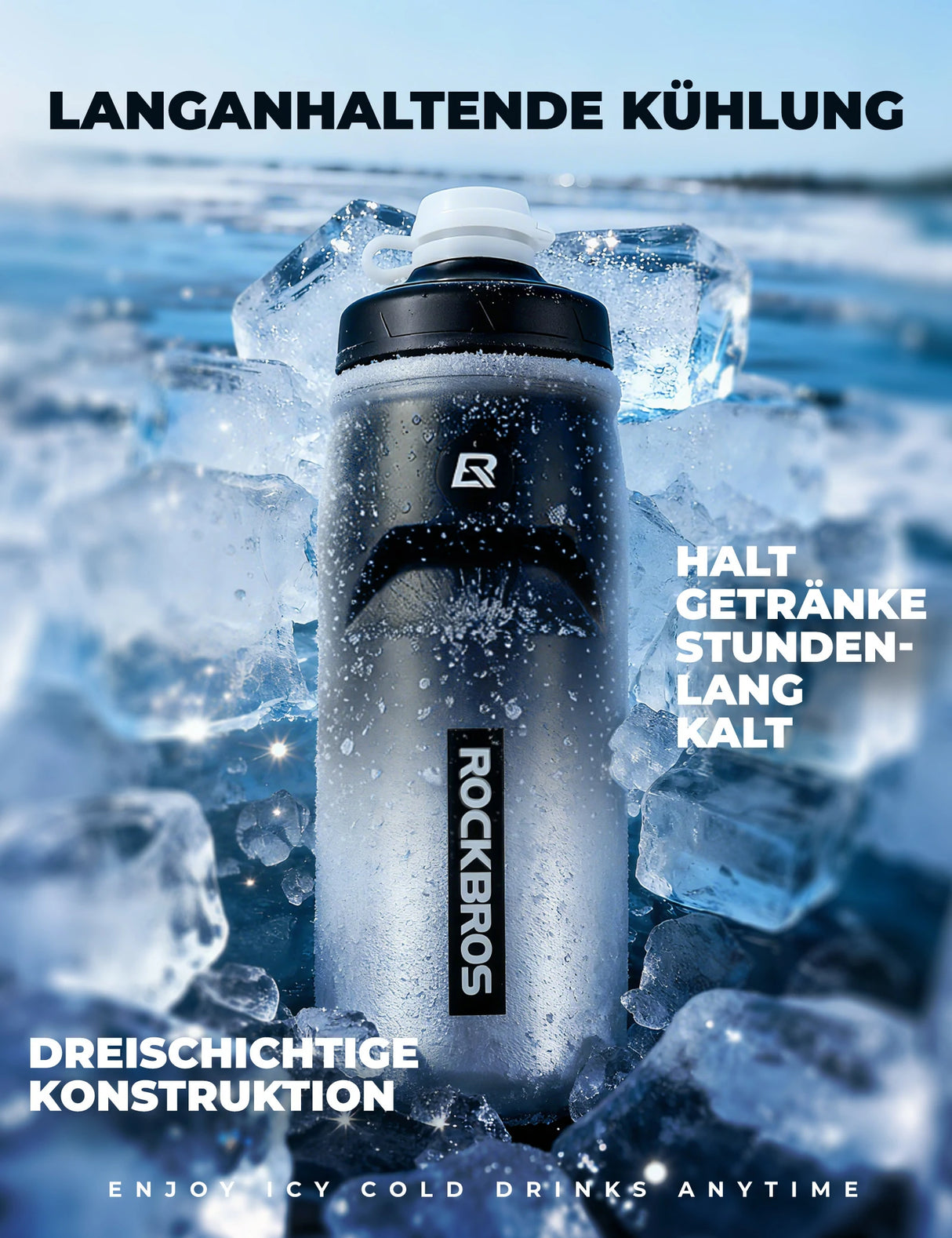 Fahrrad‑Trinkflasche 620 ml – 5 h Kühlhaltung