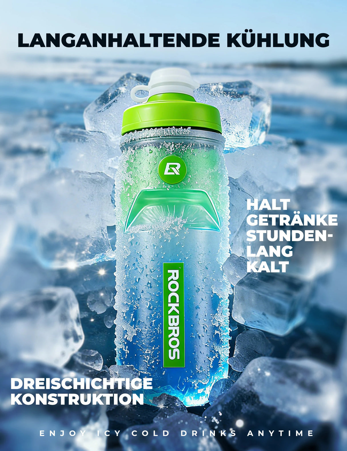 Fahrrad‑Trinkflasche 620 ml – 5 h Kühlhaltung