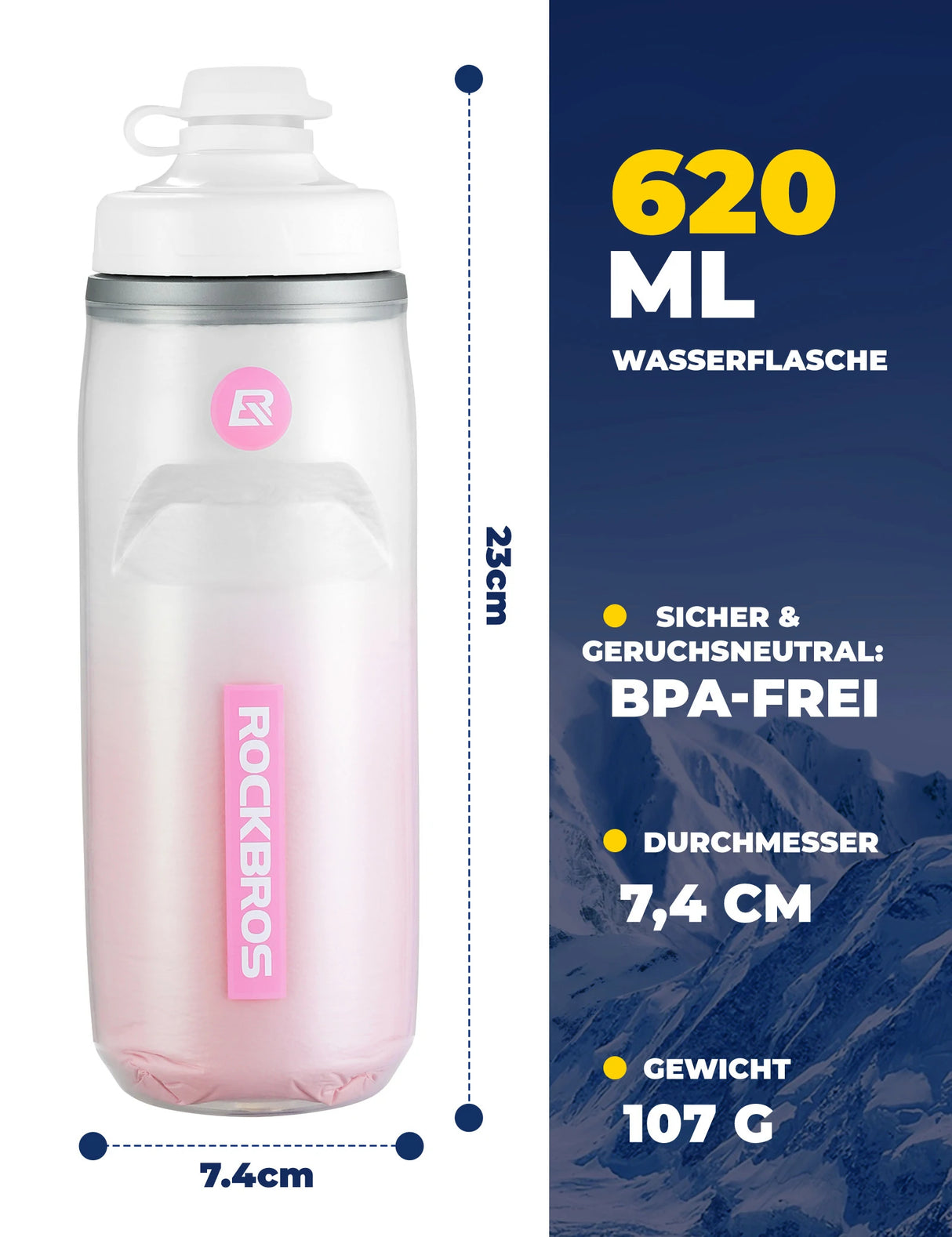 Fahrrad‑Trinkflasche 620 ml – 5 h Kühlhaltung