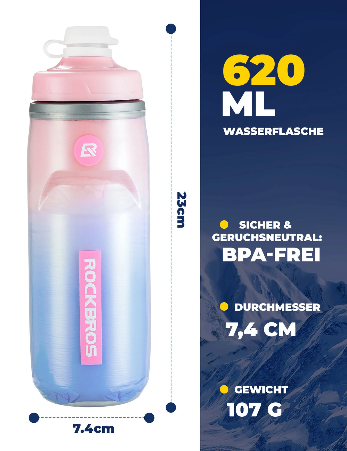 Fahrrad‑Trinkflasche 620 ml – 5 h Kühlhaltung