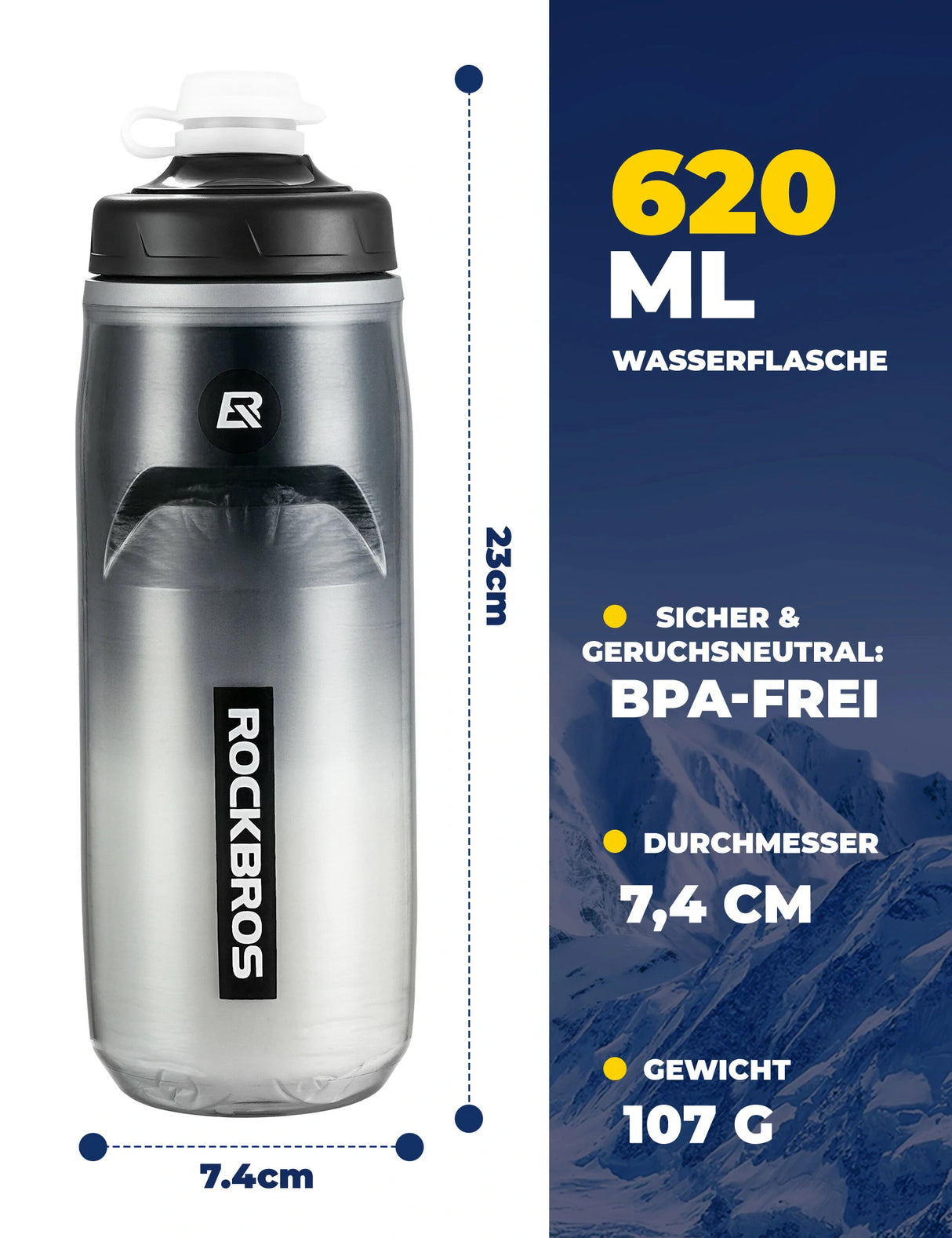 Fahrrad‑Trinkflasche 620 ml – 5 h Kühlhaltung
