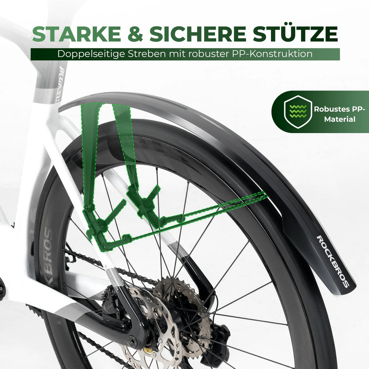 Universal Fahrradschutzblech-Set – Schnellmontage mit Kabelbindern