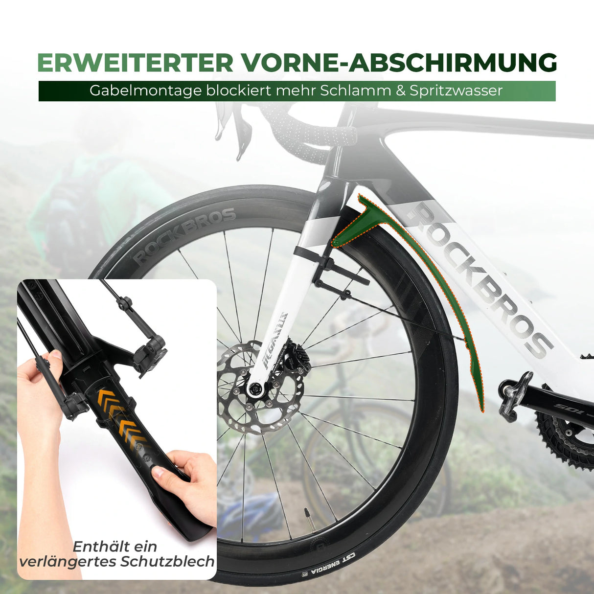 Universal Fahrradschutzblech-Set – Schnellmontage mit Kabelbindern