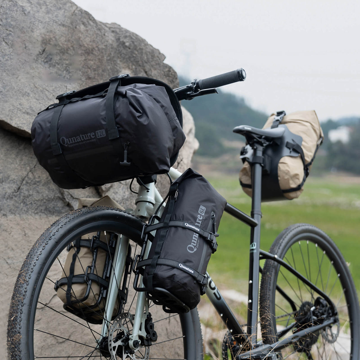 Qunature Wasserdichte Bikepacking Kompressionstasche