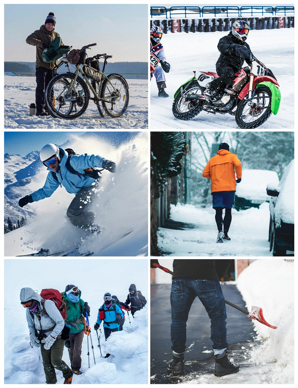 Winter Fahrrad Unterziehmütze für Kopfumfang 54-61cm