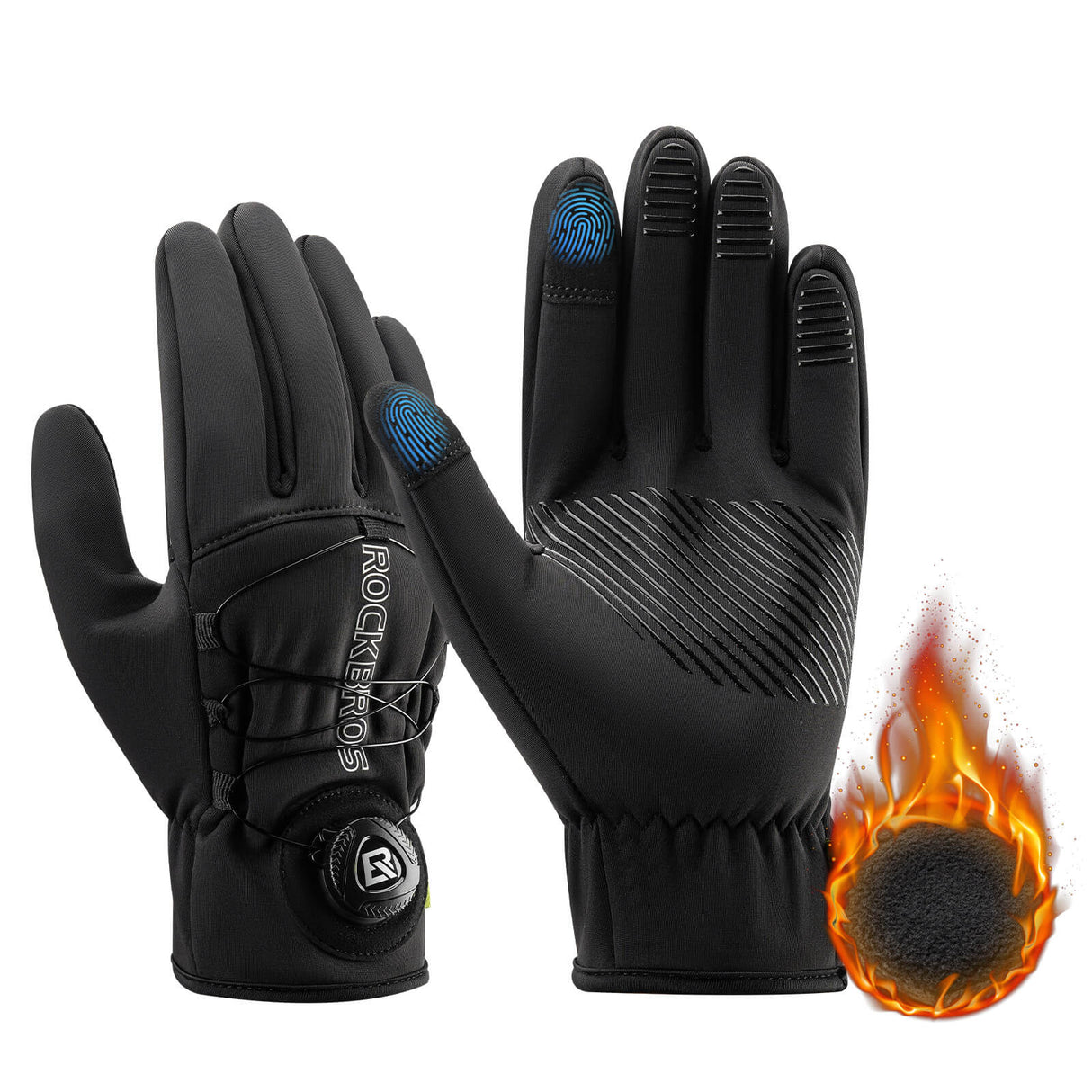 Winter Fahrradhandschuhe Touchscreen – Thermogefüttert & Reflex