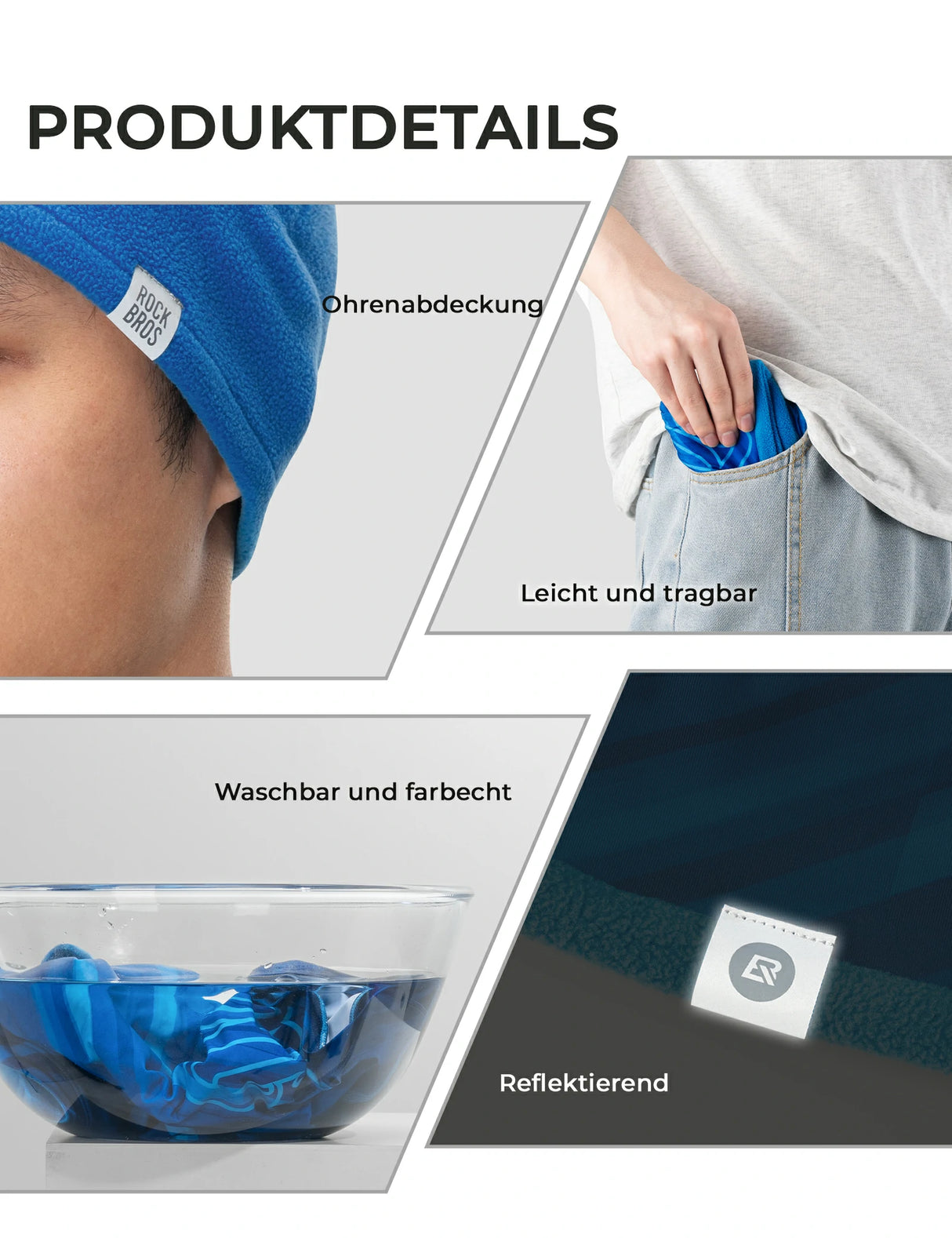 Bonnet thermique réversible (2 en 1) avec protection des oreilles