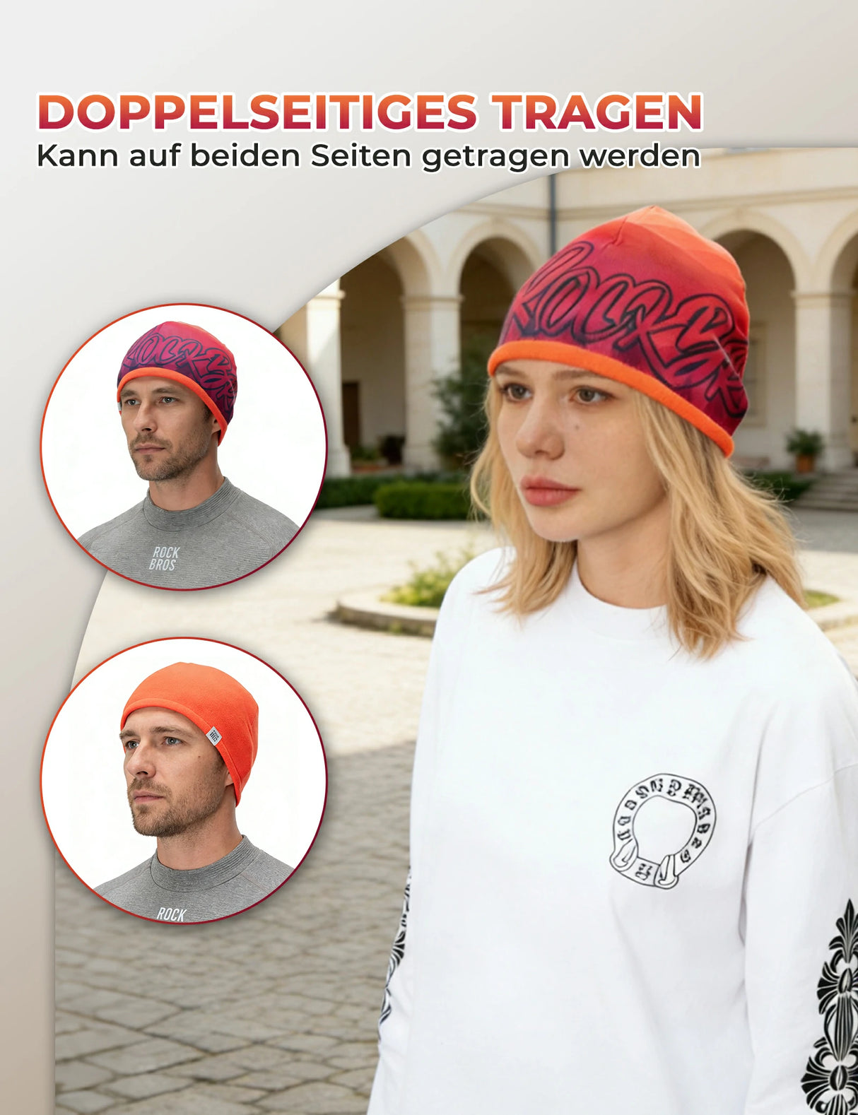 Bonnet thermique réversible (2 en 1) avec protection des oreilles