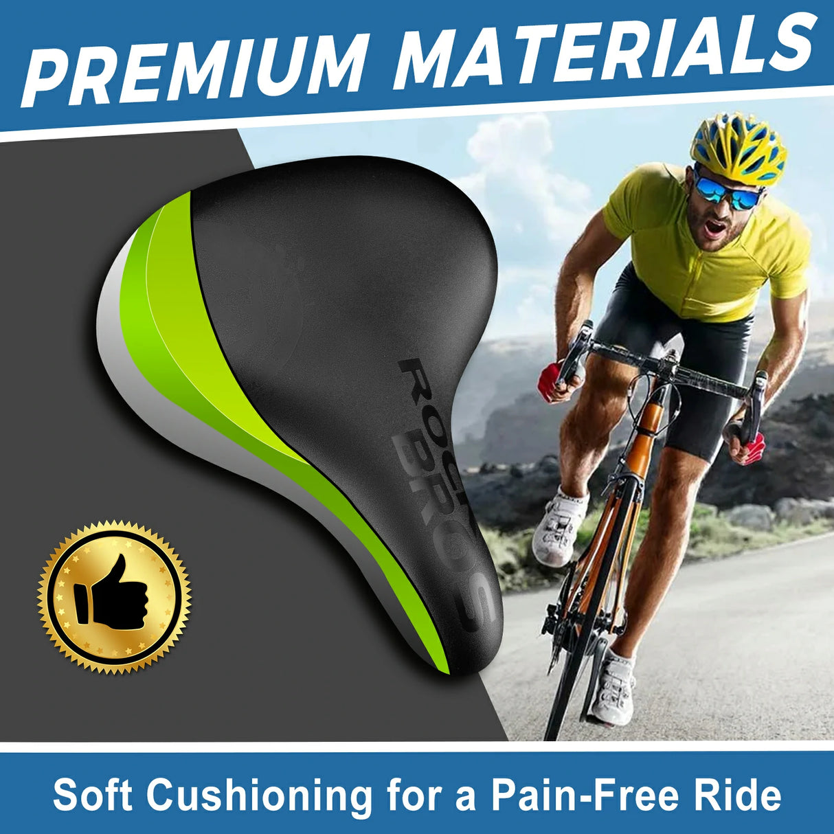 Bequemer Fahrradsattel Weicher Sattel mit Doppel-Federung