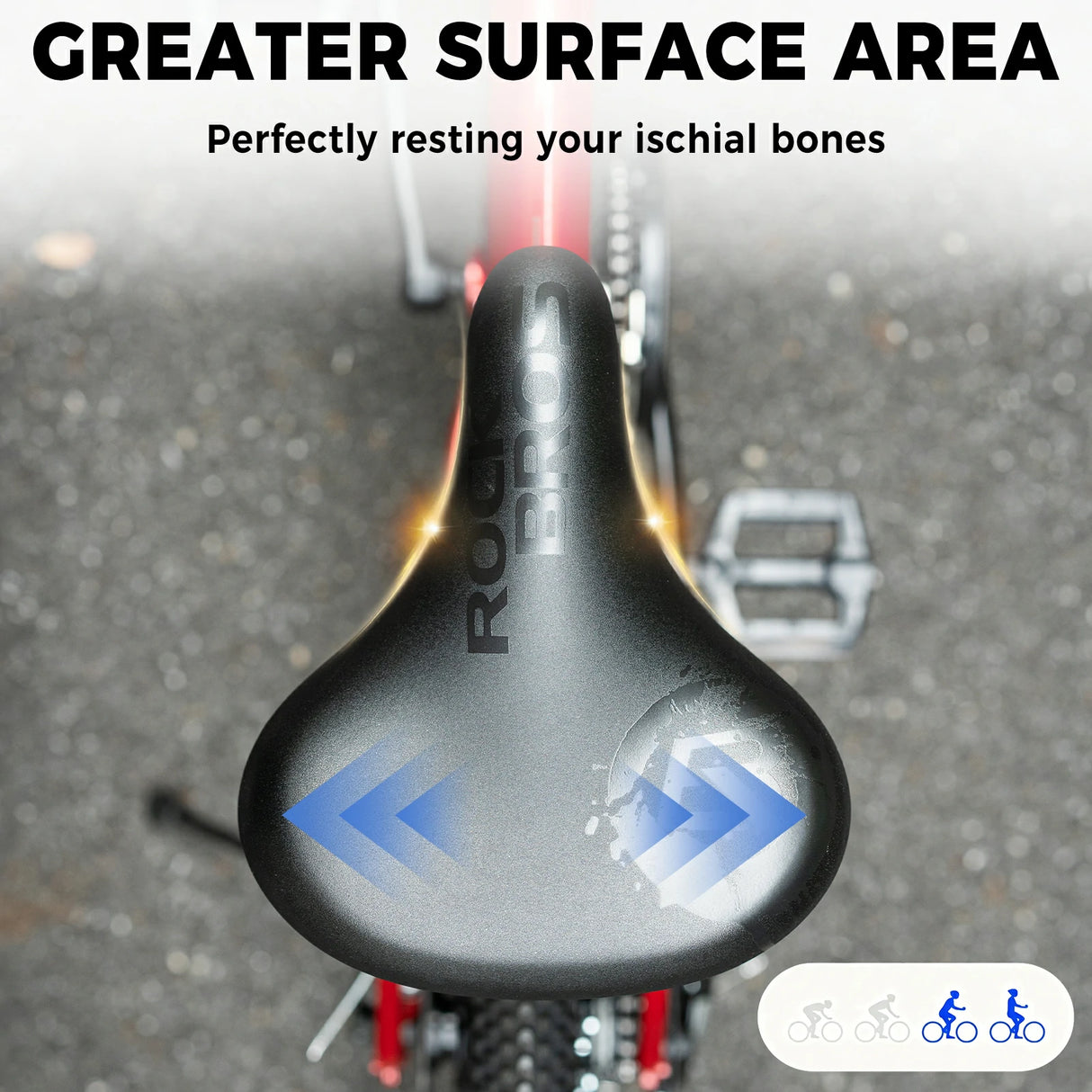 Bequemer Fahrradsattel Weicher Sattel mit Doppel-Federung