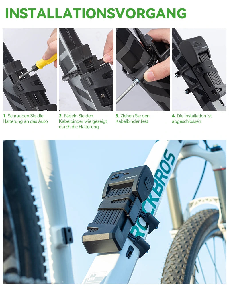 Fahrrad Fingerabdruck Faltschloss USB-Aufladung - ROCKBROS-EU