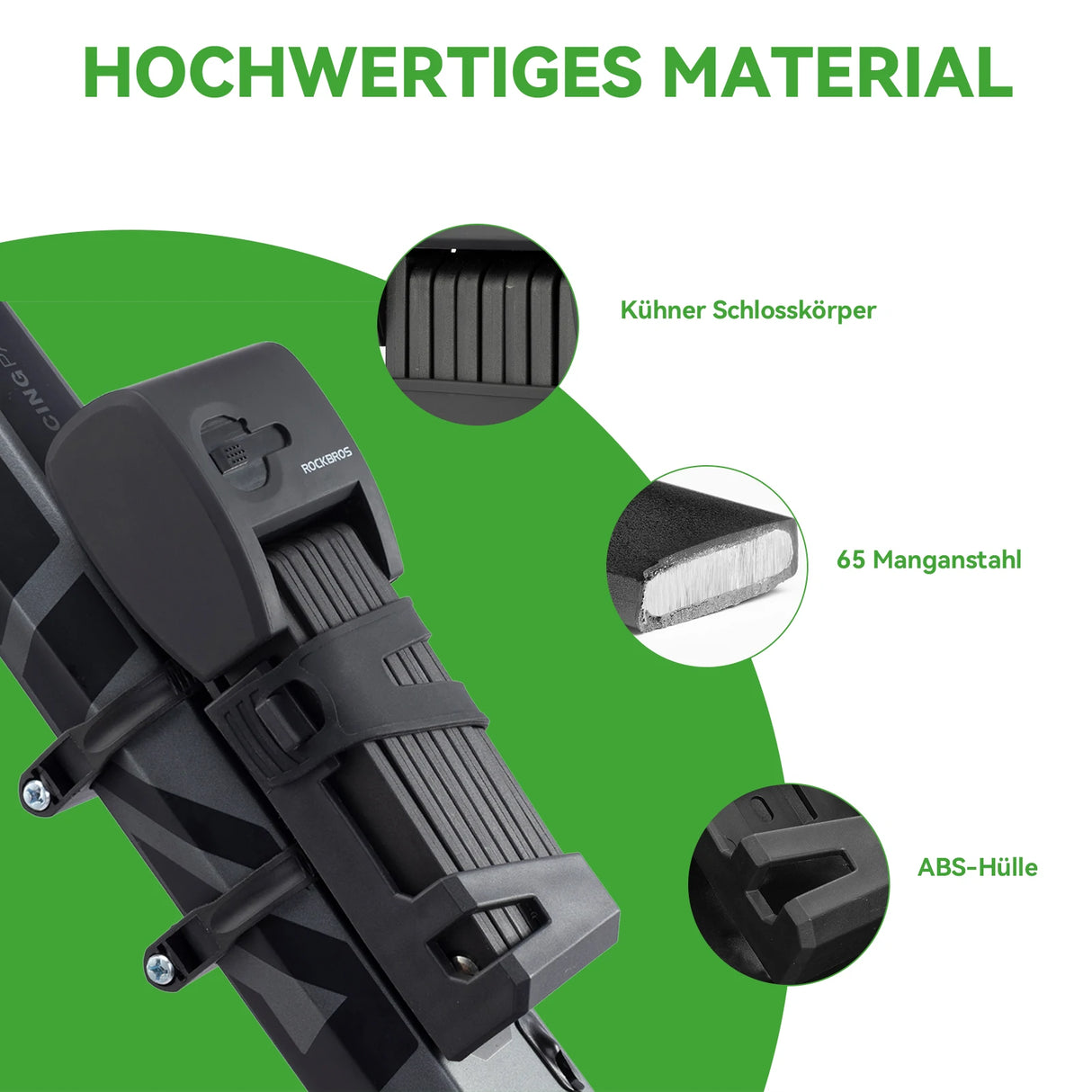 Fahrrad Fingerabdruck Faltschloss USB-Aufladung - ROCKBROS-EU