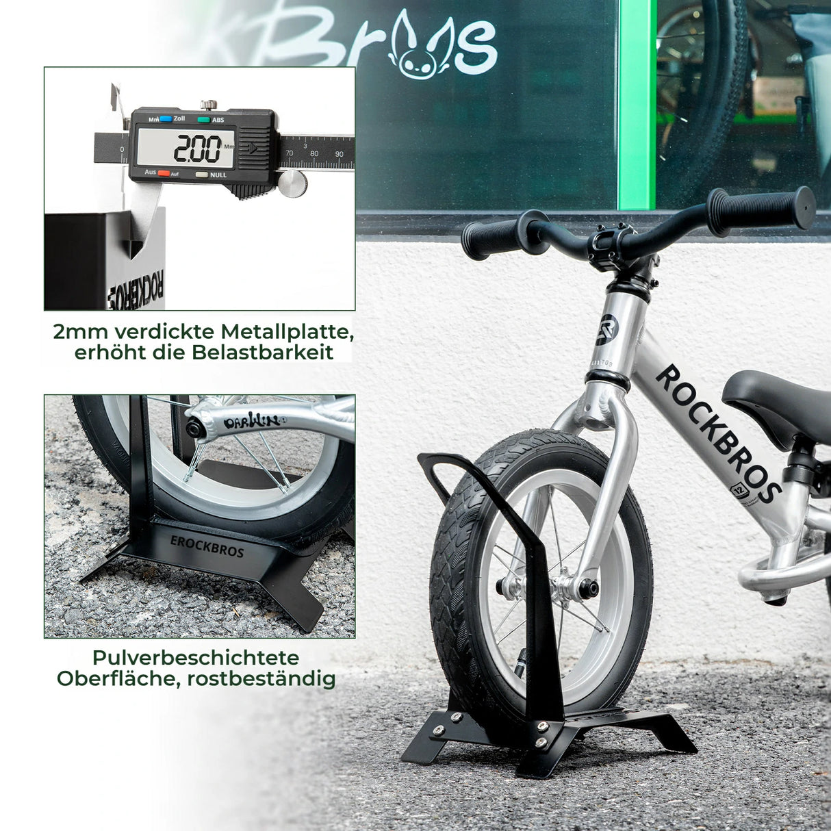 Fahrrad Parkständer für 12 Zoll Kinderfahrräder – stabiler und sicherer Ständer