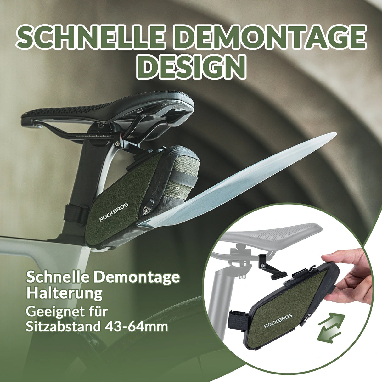 Fahrrad Satteltasche mit Durchsichtigen PVC Kotflügel - ROCKBROS-EU