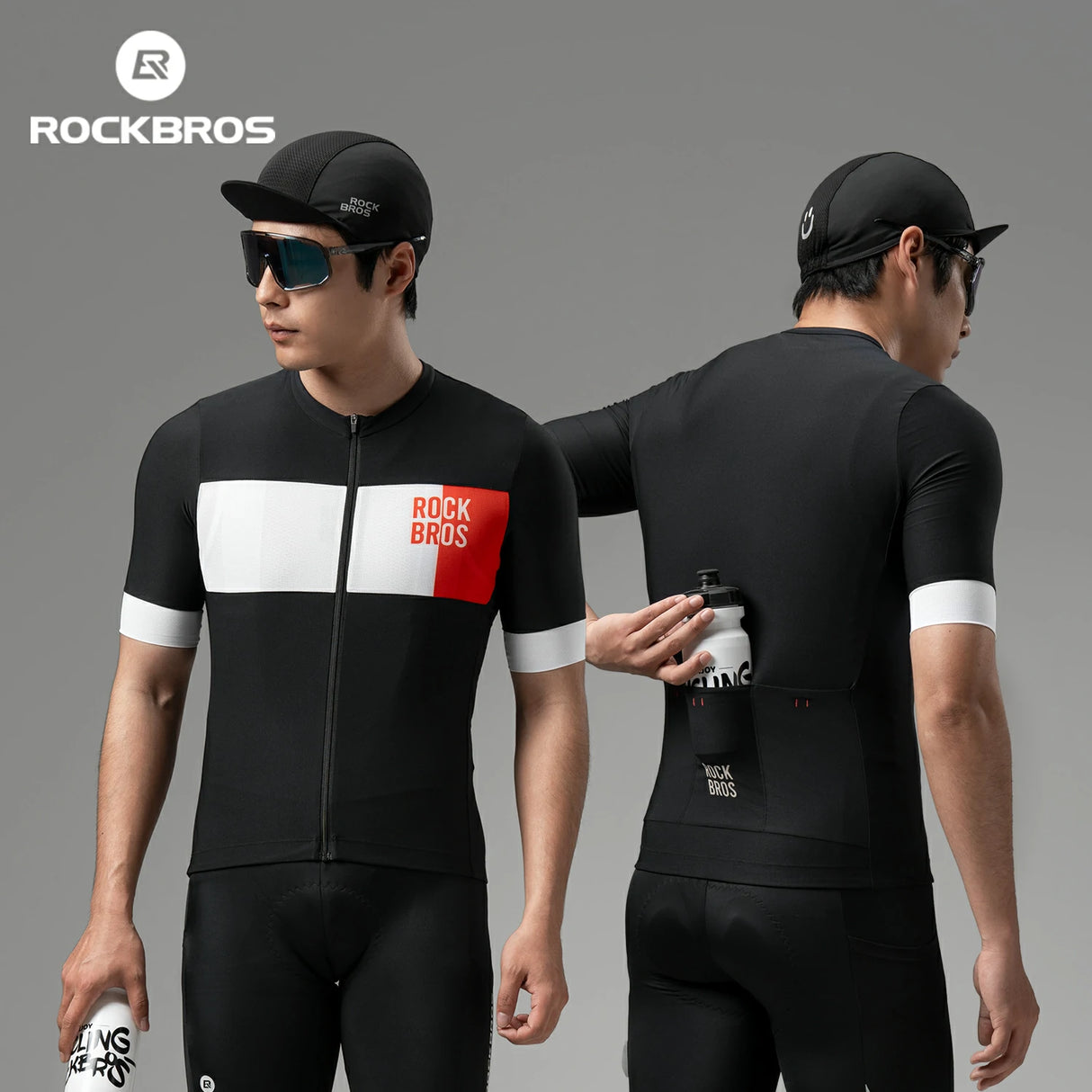 Herren Radtrikot Kurzarm im Colorblock-Design - ROCKBROS-EU