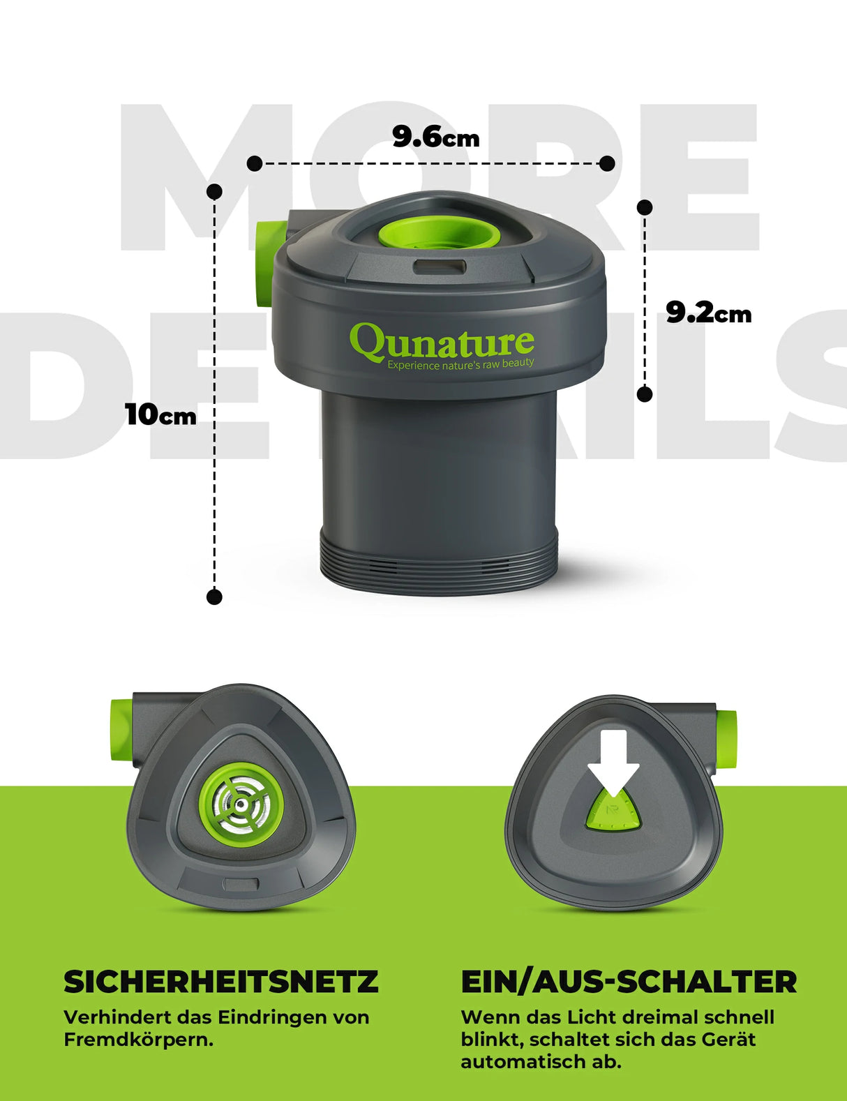 Qunature elektrische Luftpumpe mit 2-in-1 Funktion zum Aufblasen und Ablassen