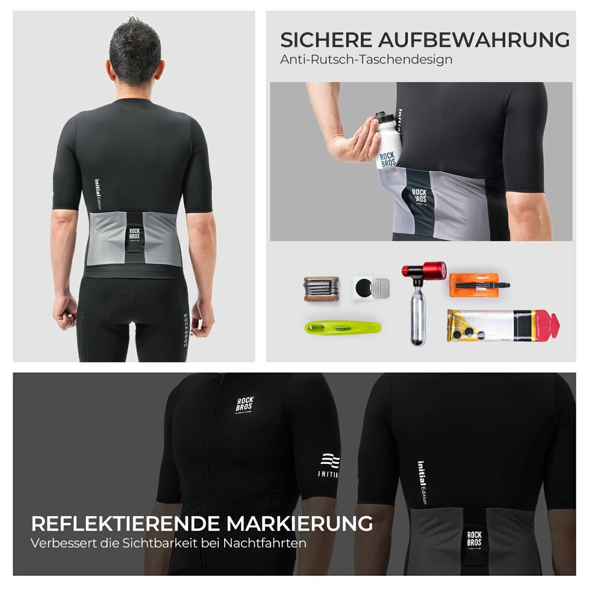 ROAD TO SKY Herren Radtrikot Kurzarm mit Taschen - ROCKBROS-EU