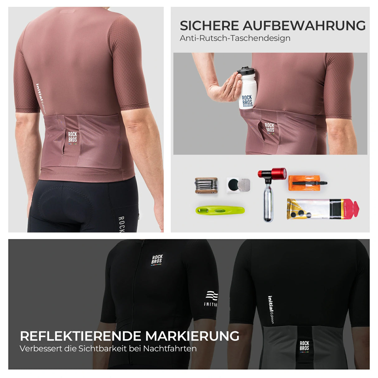 ROAD TO SKY Herren Radtrikot Kurzarm mit Taschen - ROCKBROS-EU