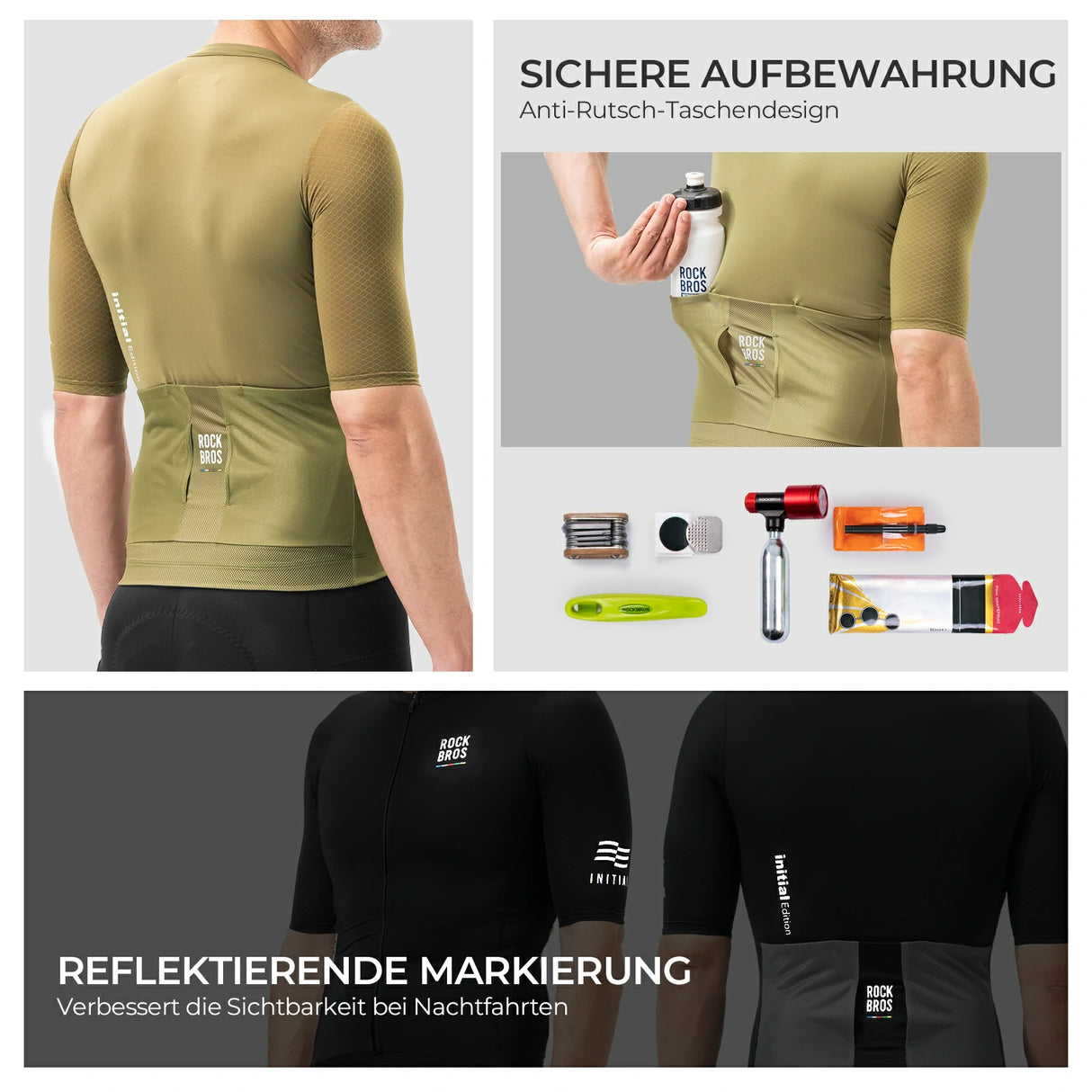 ROAD TO SKY Herren Radtrikot Kurzarm mit Taschen - ROCKBROS-EU