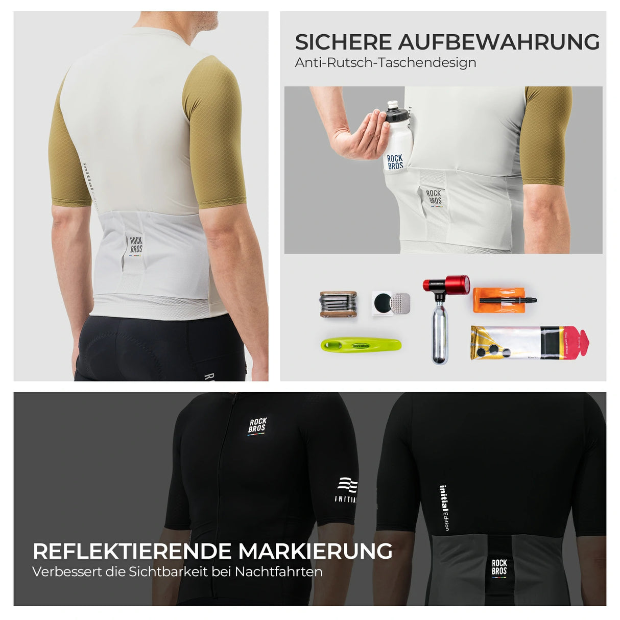ROAD TO SKY Herren Radtrikot Kurzarm mit Taschen - ROCKBROS-EU
