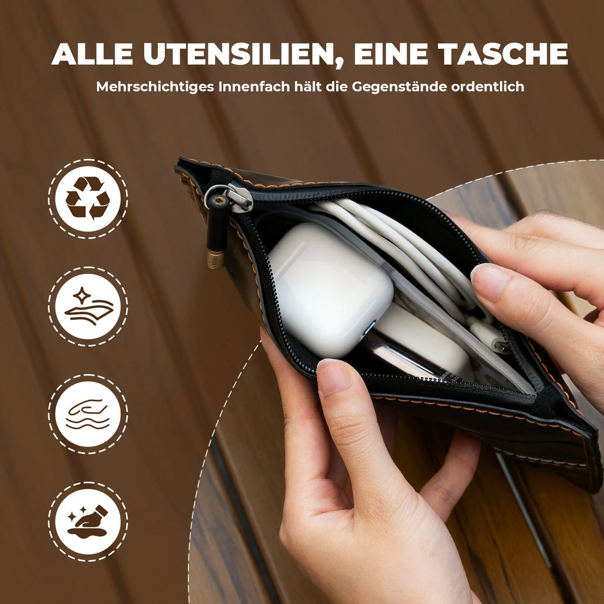 ROAD TO SKY nachhaltiger Beutel aus recycelten Reifen mit 0,7 L