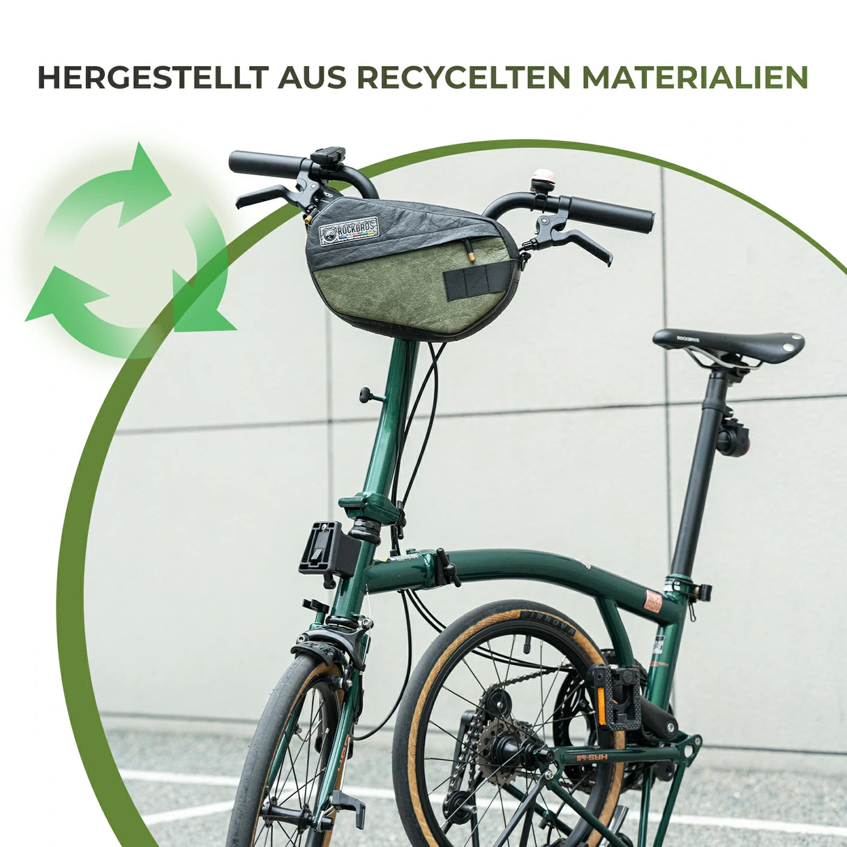 road-to-sky 2.5l lenkertasche und recycelten reifen,
