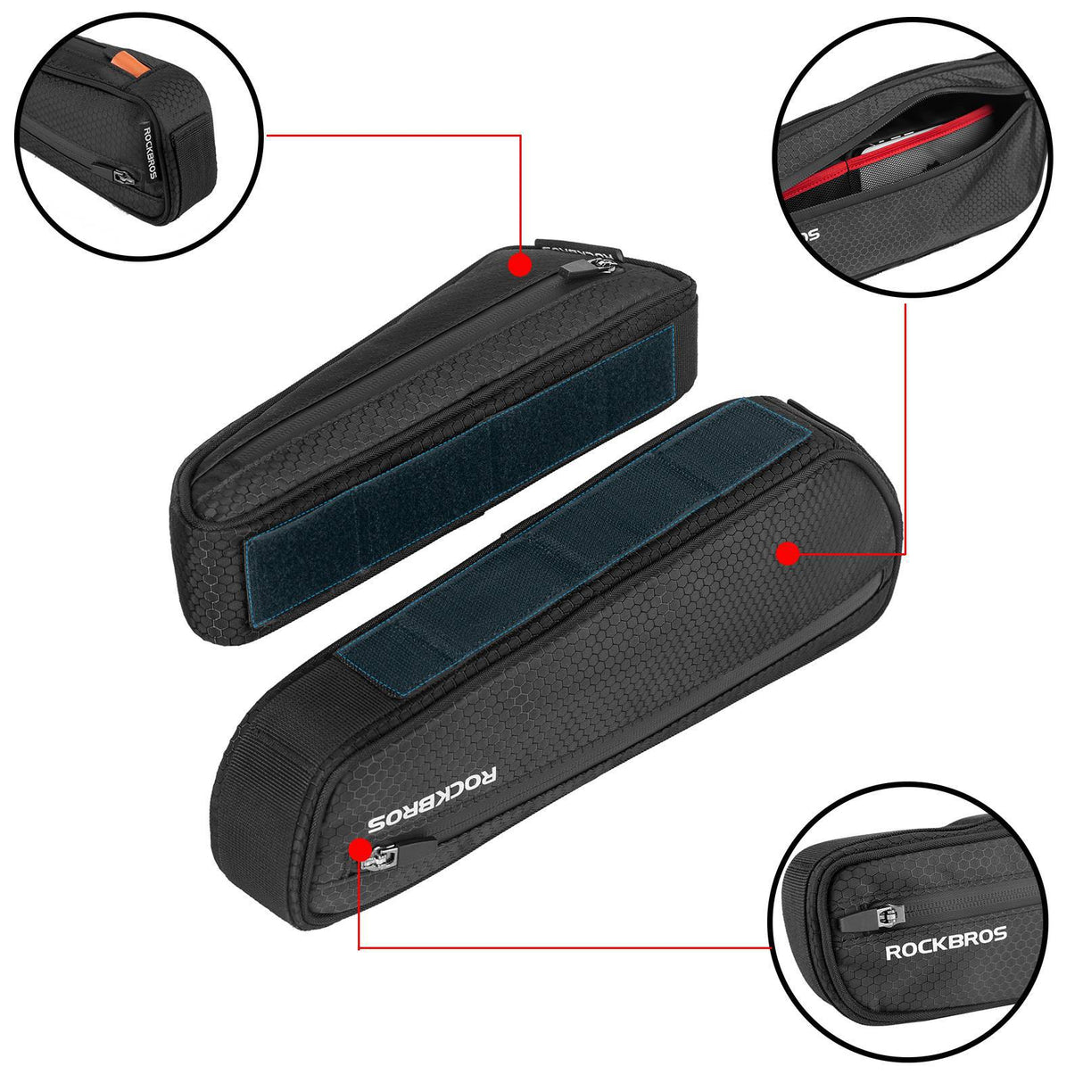 ROCKBROS 2 in 1 Fahrradtasche Set Rahmentasche Oberrohrtasche 2,5L - ROCKBROS-EU