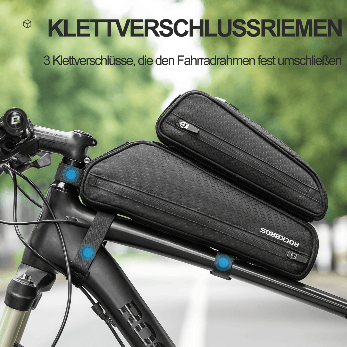 ROCKBROS 2 in 1 Fahrradtasche Set Rahmentasche Oberrohrtasche 2,5L - ROCKBROS-EU