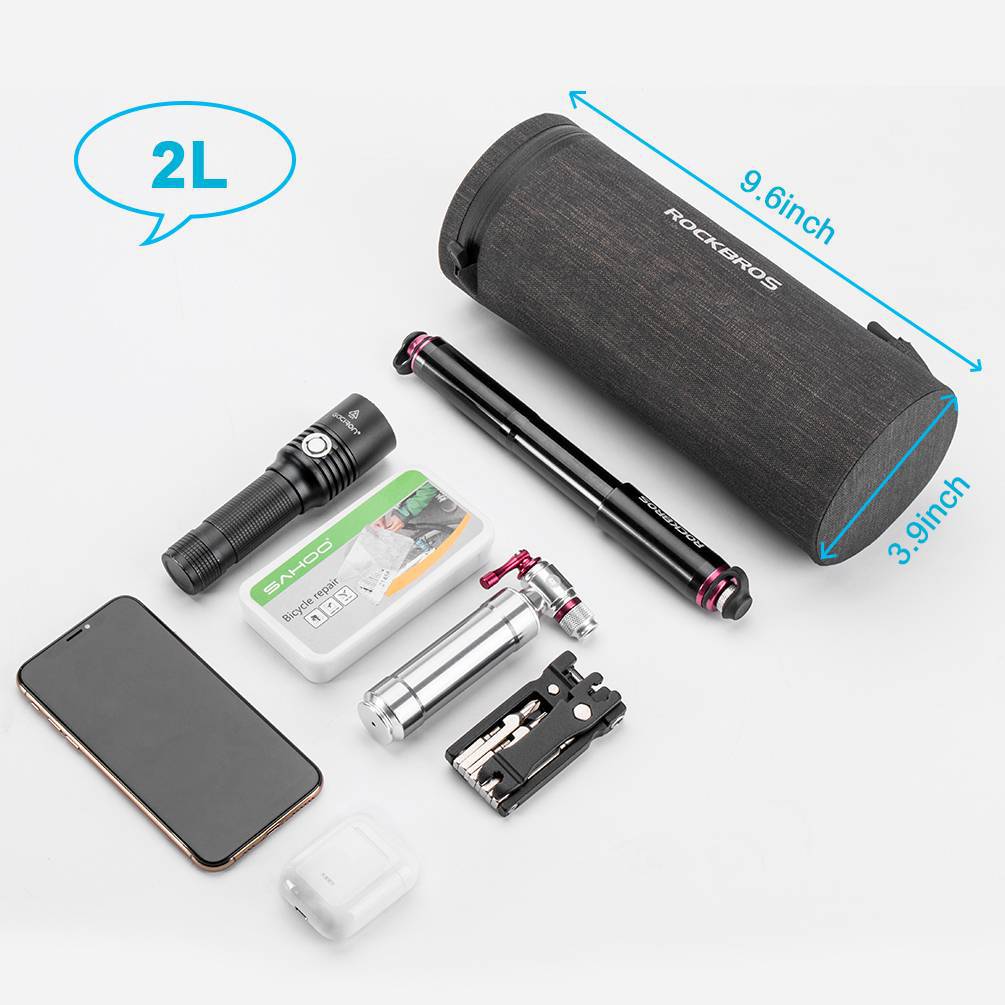 ROCKBROS 3 in 1 Wasserdichte Lenkertasche Zylindrisch Tragbar 2L - ROCKBROS-EU