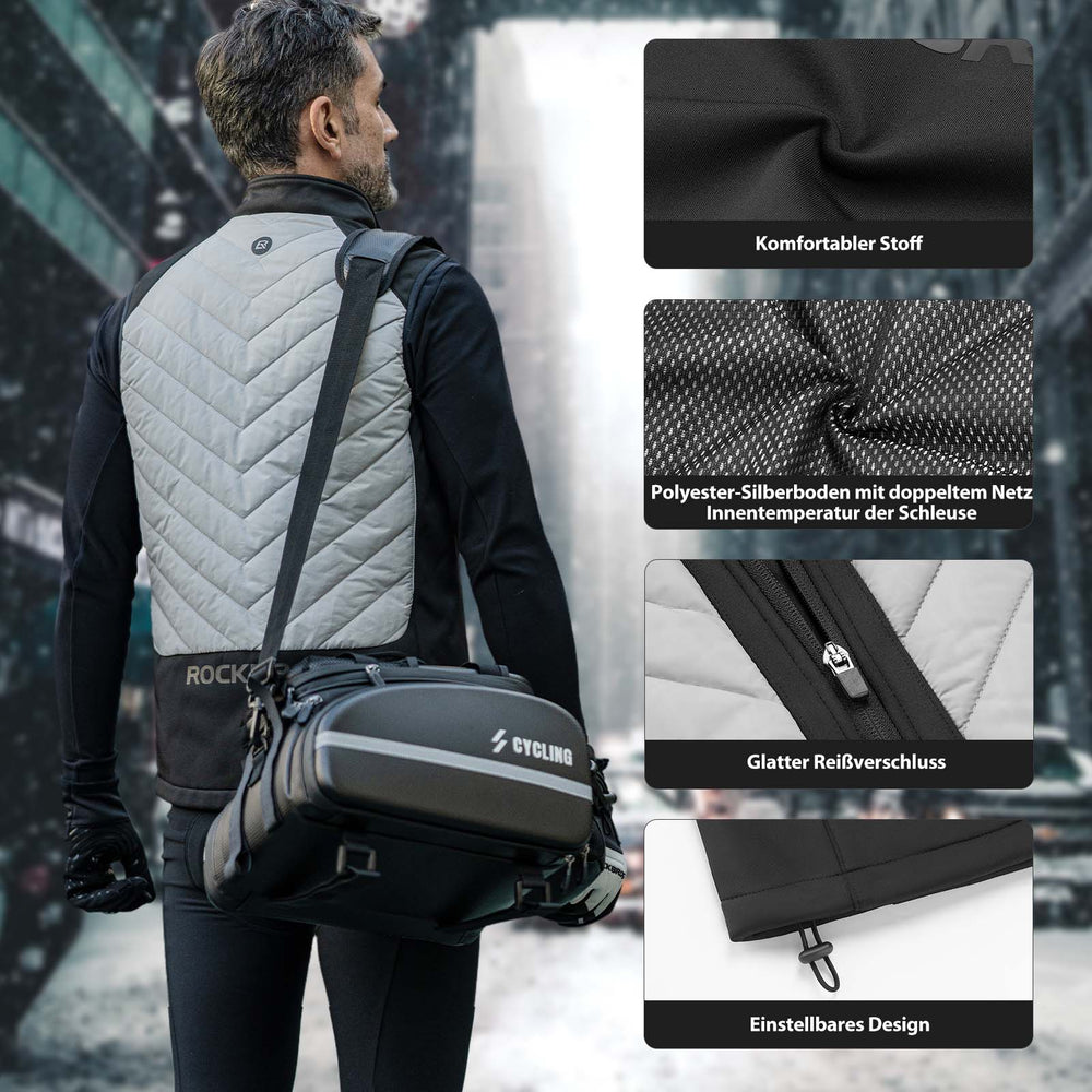 ROCKBROS elektrische beheizte Weste mit 3 Temperaturstufen für Herren/Damen - ROCKBROS-EU