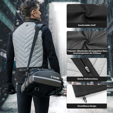 ROCKBROS elektrische beheizte Weste mit 3 Temperaturstufen für Herren/Damen - ROCKBROS-EU