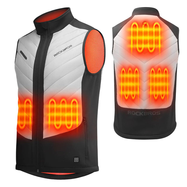 ROCKBROS elektrische beheizte Weste mit 3 Temperaturstufen für Herren/Damen - ROCKBROS-EU