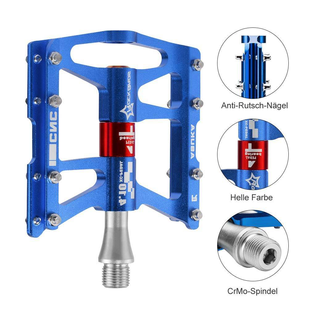 ROCKBROS Fahrrad Pedale 9/16 für MTB/BMX/Rennrad 4 Sealed Bearings - ROCKBROS-EU