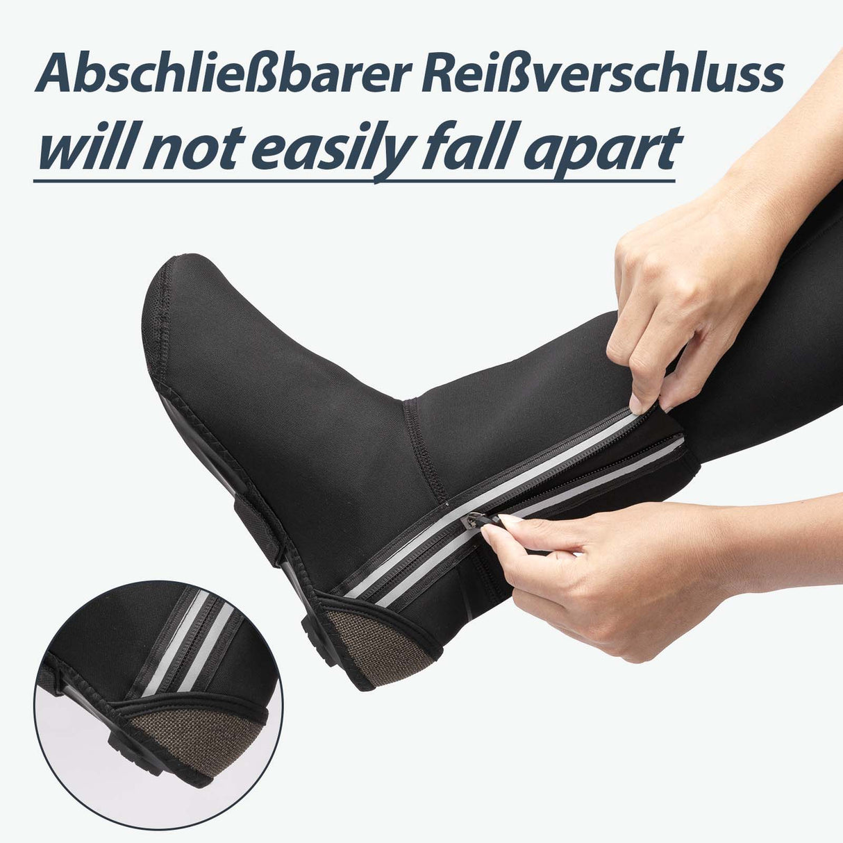 ROCKBROS Fahrrad Überschuhe Winter warm Überzieher für Radsport Schwarz - ROCKBROS-EU