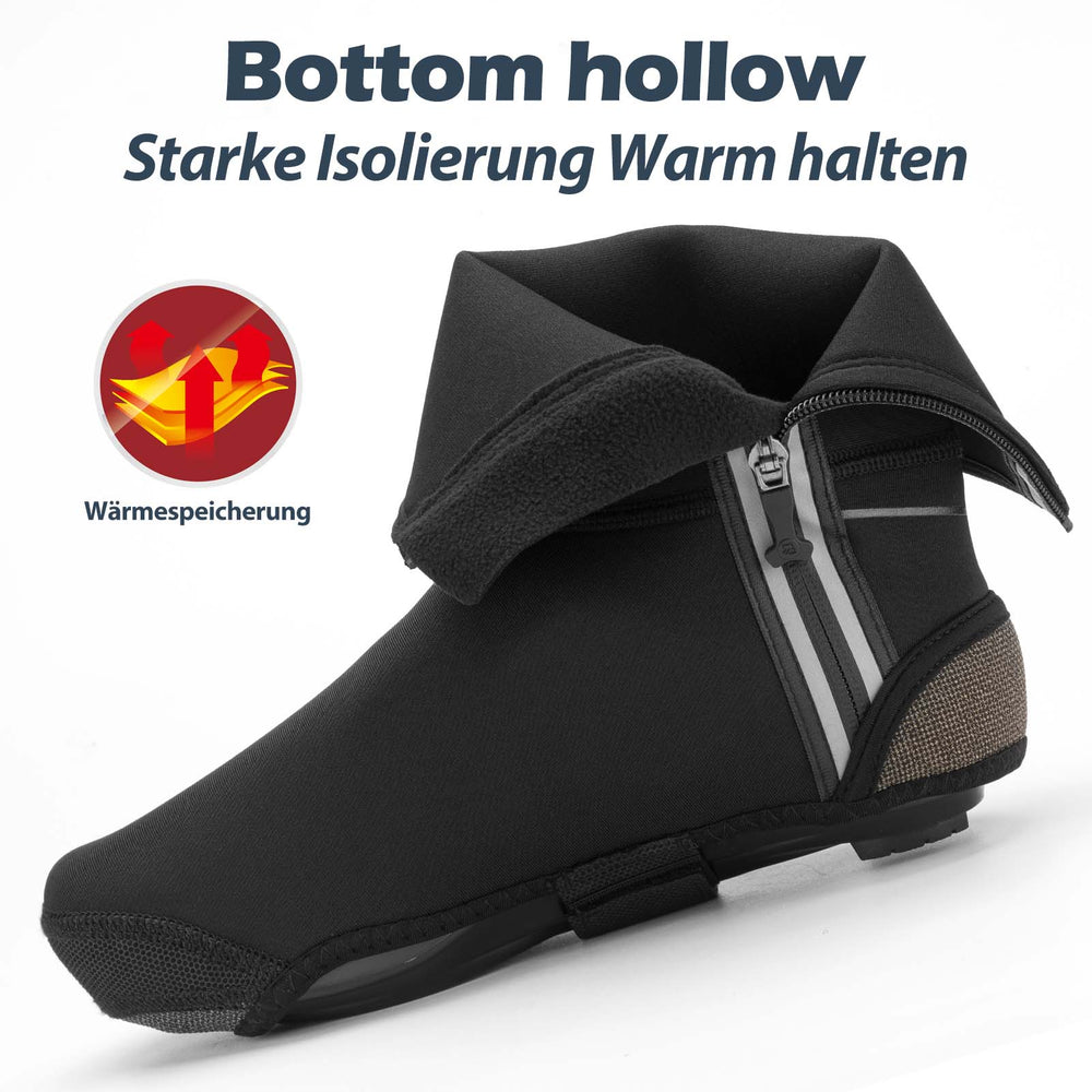 ROCKBROS Fahrrad Überschuhe Winter warm Überzieher für Radsport Schwarz - ROCKBROS-EU