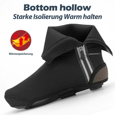 ROCKBROS Fahrrad Überschuhe Winter warm Überzieher für Radsport Schwarz - ROCKBROS-EU