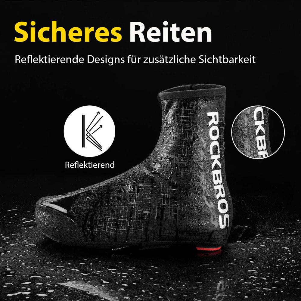 ROCKBROS Fahrrad Überzieher Windfest Wasserdicht Überschuhe Rennrad MTB Schwarz - ROCKBROS-EU