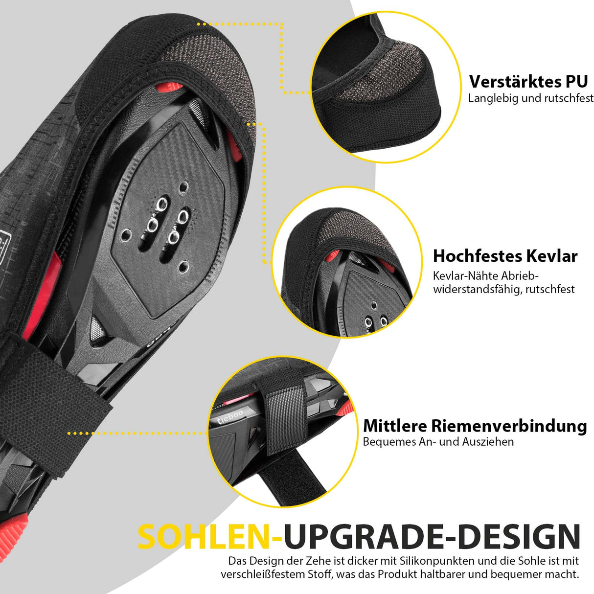 ROCKBROS Fahrrad Überzieher Windfest Wasserdicht Überschuhe Rennrad MTB Schwarz - ROCKBROS-EU